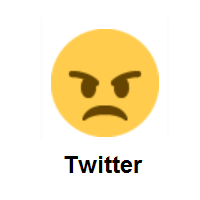 Nervous: Angry Face on Twitter Twemoji
