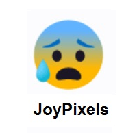 Anxious Face with Sweat on JoyPixels
