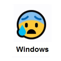 Anxious Face with Sweat on Microsoft Windows