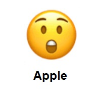 Astonished Face on Apple iOS