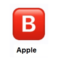 B Button (Blood Type) on Apple iOS