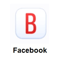B Button (Blood Type) on Facebook