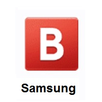 B Button (Blood Type) on Samsung