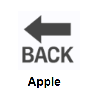 BACK Arrow on Apple iOS