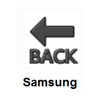 BACK Arrow on Samsung