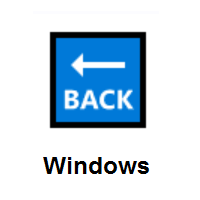 BACK Arrow on Microsoft Windows