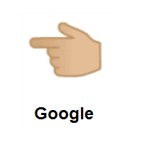 Backhand Index Pointing Left: Medium-Light Skin Tone on Google Android