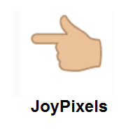 Backhand Index Pointing Left: Medium-Light Skin Tone on JoyPixels