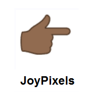 Backhand Index Pointing Right: Medium-Dark Skin Tone on JoyPixels