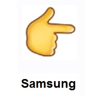 Backhand Index Pointing Right on Samsung
