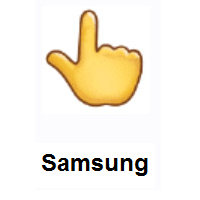 Backhand Index Pointing Up on Samsung