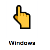 Backhand Index Pointing Up on Microsoft Windows