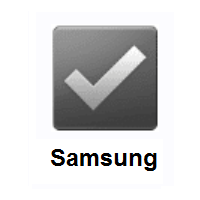 Check Box With Check on Samsung