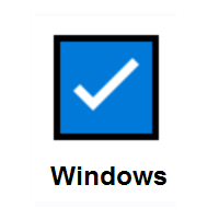 Check Box With Check on Microsoft Windows