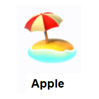 Beach With Umbrella on Apple iOS