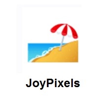 Beach With Umbrella on JoyPixels