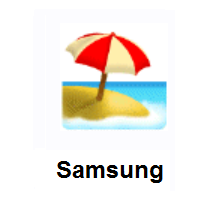 Beach With Umbrella on Samsung