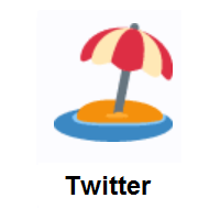 Beach With Umbrella on Twitter Twemoji