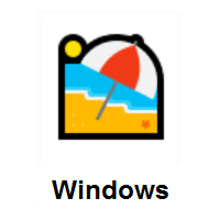 Beach With Umbrella on Microsoft Windows
