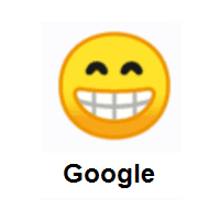 Beaming Face with Smiling Eyes on Google Android