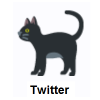 Black Cat on Twitter Twemoji