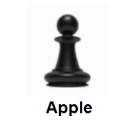 Black Chess Pawn on Apple iOS
