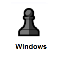 Black Chess Pawn on Microsoft Windows