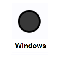 Black Circle on Microsoft Windows