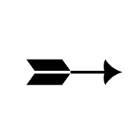 Black-Feathered Rightwards Arrow
