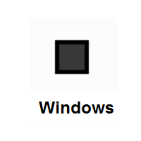 Black Medium Square on Microsoft Windows
