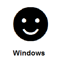 Black Smiling Face on Microsoft Windows