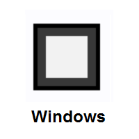 Black Square Button on Microsoft Windows