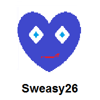 Blue Heart Emoji with Face