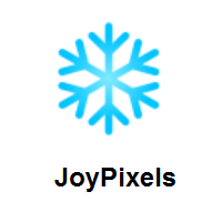 Blue Snowflake on JoyPixels