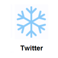Blue Snowflake on Twitter Twemoji