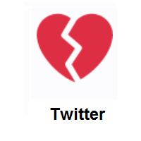 Broken Heart on Twitter Twemoji