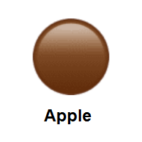 Brown Circle on Apple iOS