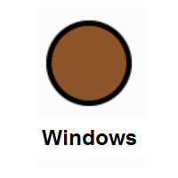 Brown Circle on Microsoft Windows