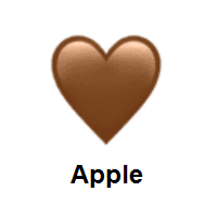 Brown Heart on Apple iOS