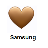 Brown Heart on Samsung