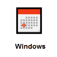 Calendar on Microsoft Windows