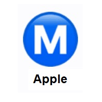 Circled M on Apple iOS