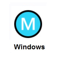 Circled M on Microsoft Windows