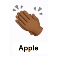 Clapping Hands: Medium-Dark Skin Tone on Apple iOS