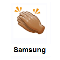 Clapping Hands: Medium Skin Tone on Samsung