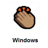 Clapping Hands: Medium Skin Tone on Microsoft Windows
