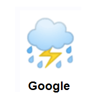 Thundershower: Cloud With Lightning And Rain on Google Android