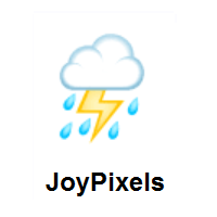 Thundershower: Cloud With Lightning And Rain on JoyPixels