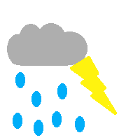 Thundershower: Cloud With Lightning And Rain