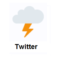 Cloud With Lightning on Twitter Twemoji